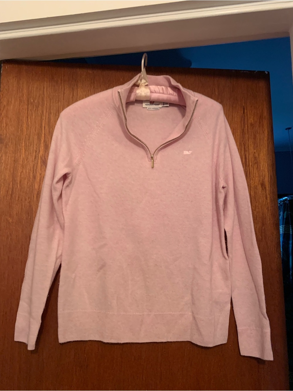 Vineyard Vines Light Pink Quarter-Zip Sweater